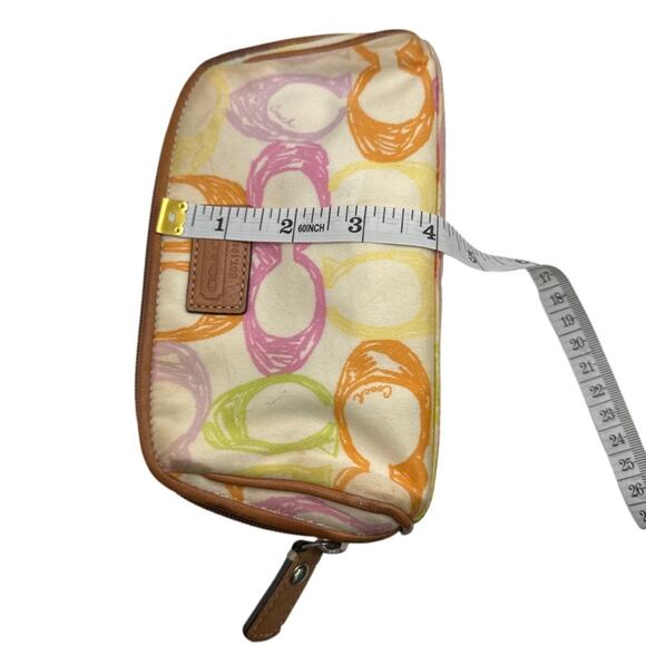 COACH Multi-color Signature Fabric Scribble Pouch - Picture 8 of 8